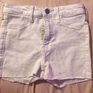 White Hollister Jean Shorts